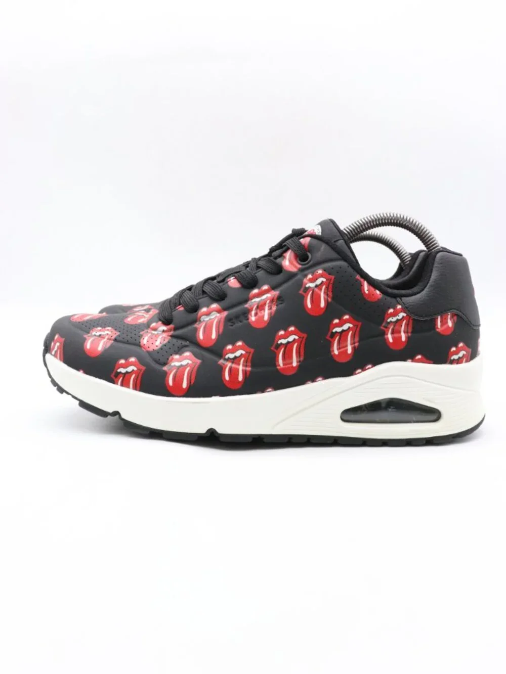 Skechers X Uno Rolling Stones Men’s Size 9  Black/Red Low Top Sneaker Shoes